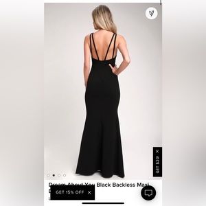 Dream About You Black Backless Maxi Dress